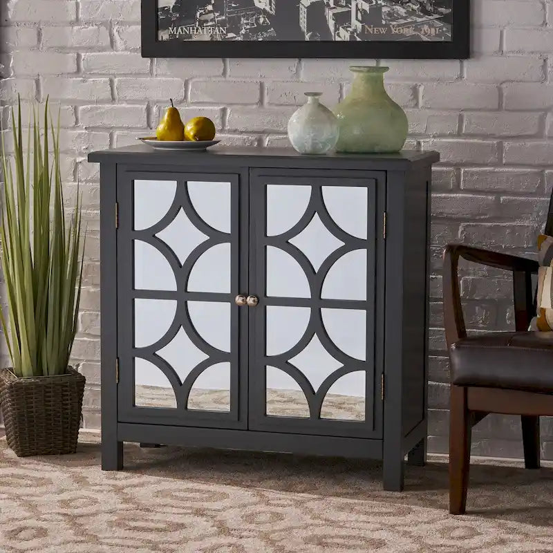 Mirror Finished Double Door Cabinet