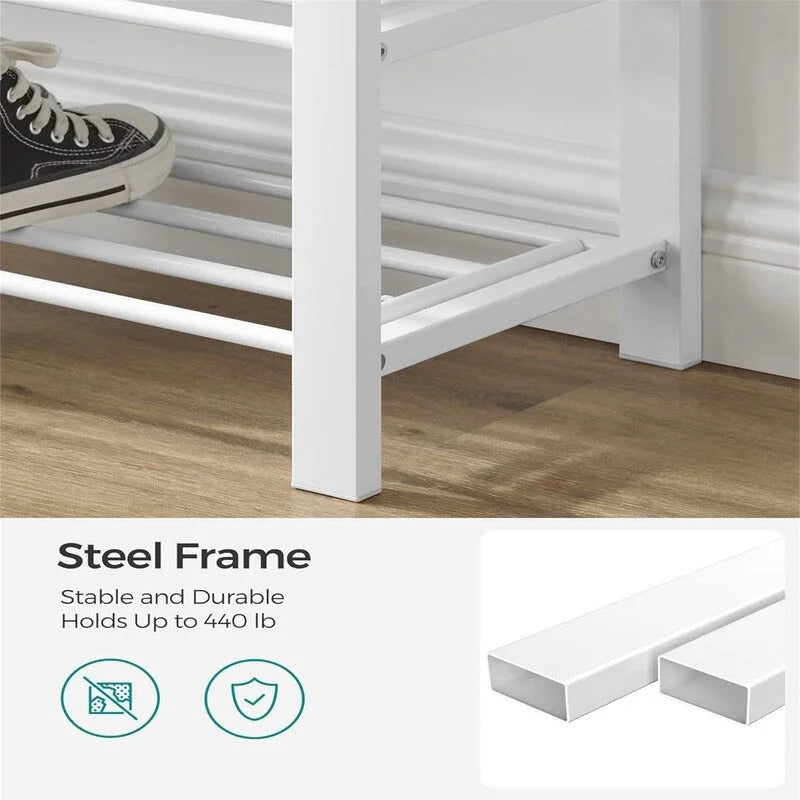 3-Tier Shoe Rack for Entryway - 12.2"D x 31.9"W x 19.3"H
