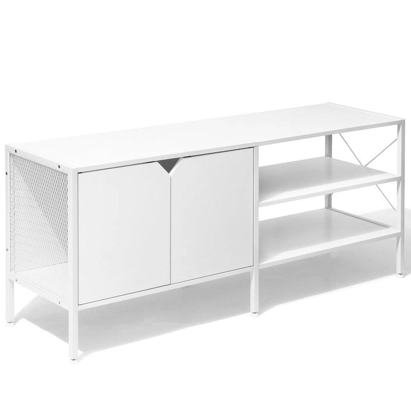 TV Stand Entertainment Center with Storage Cabinet - 55.1" W × 15.7" D × 24" H