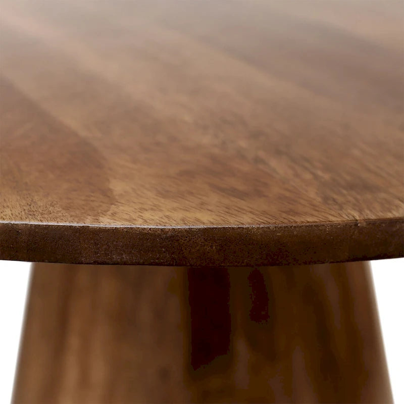 40" Square Mango Wood Dining Table, Medium Brown