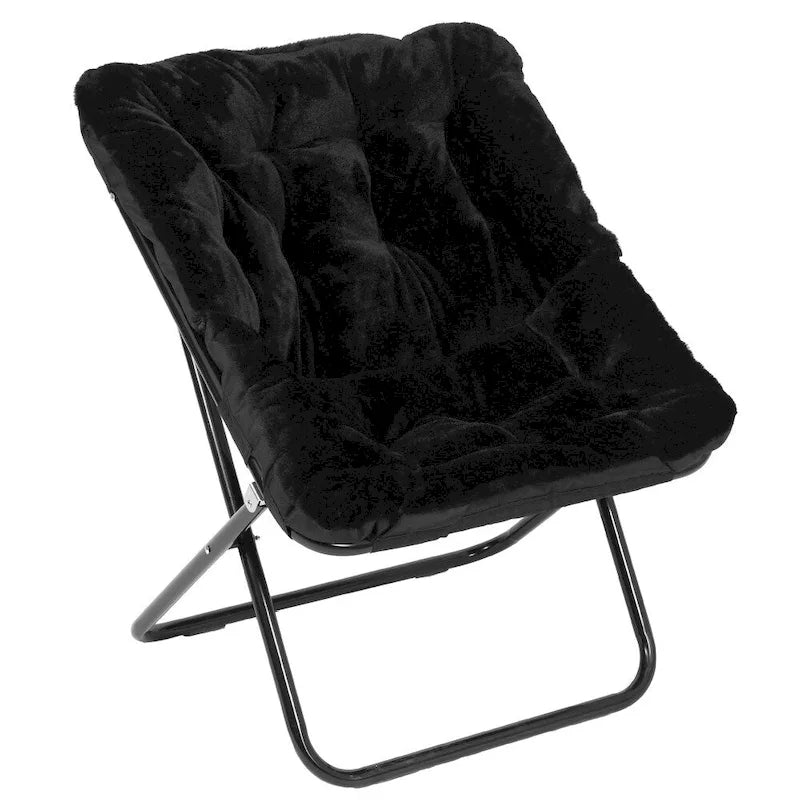 Folding Oversized Saucer Chair with Steel Frame