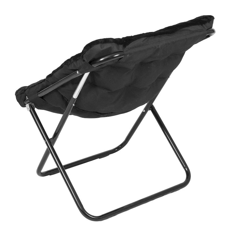 Folding Oversized Saucer Chair with Steel Frame