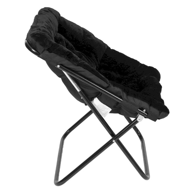 Folding Oversized Saucer Chair with Steel Frame