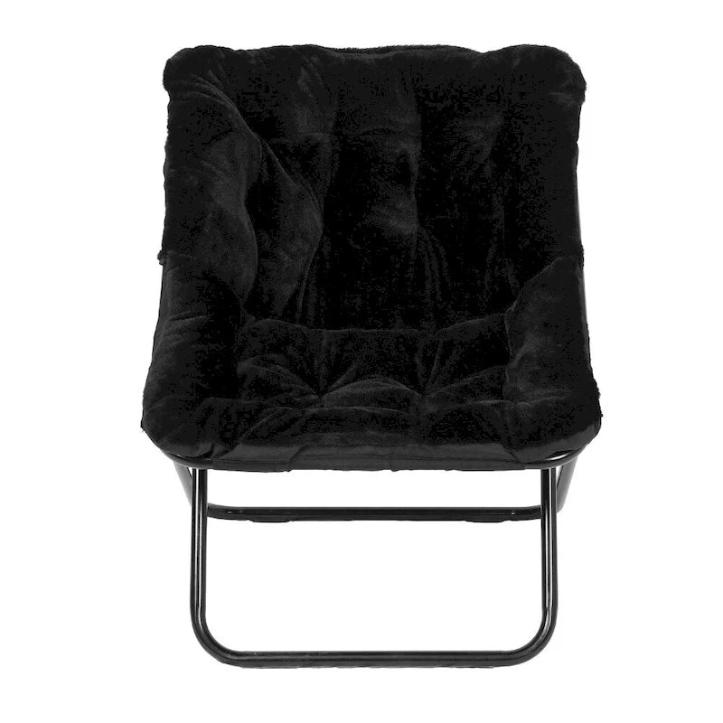 Folding Oversized Saucer Chair with Steel Frame