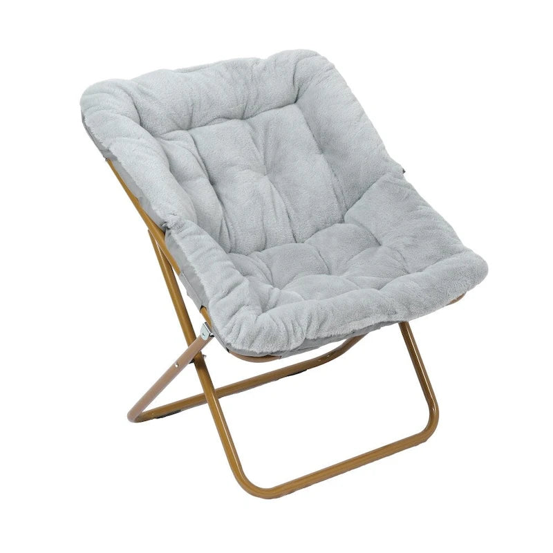 Folding Oversized Saucer Chair with Steel Frame