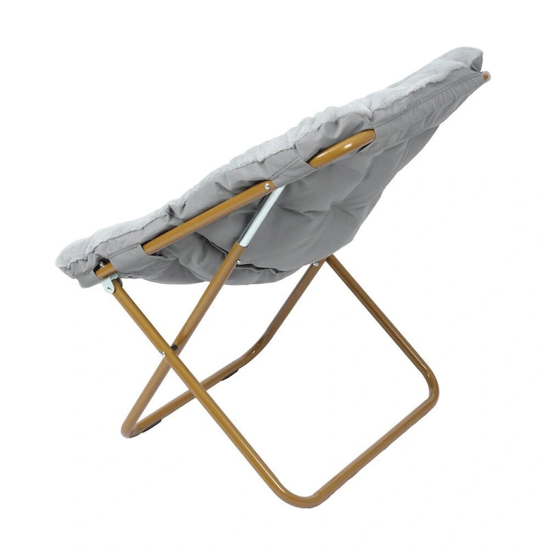 Folding Oversized Saucer Chair with Steel Frame
