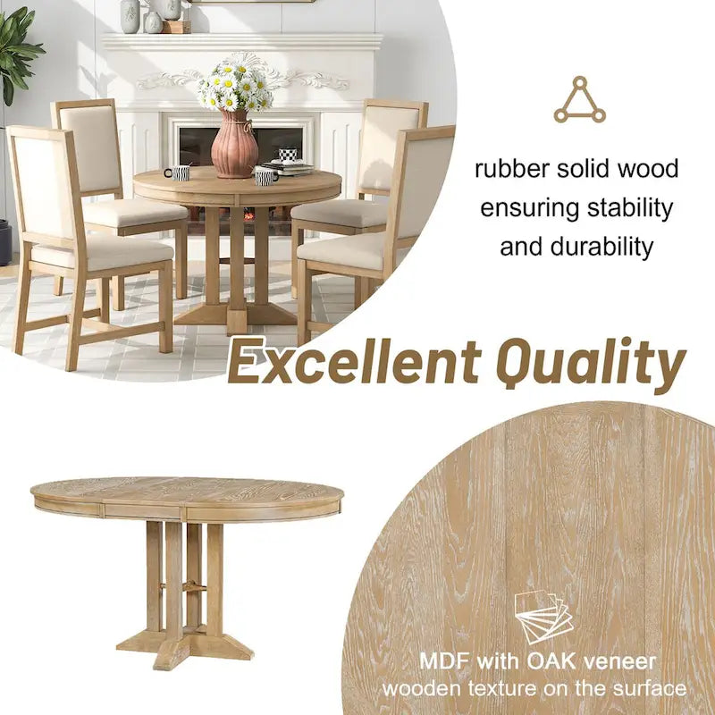 Retro Style Extendable Dining Table