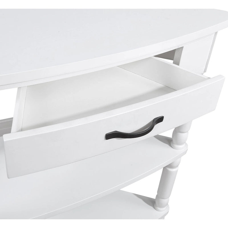 Triangle Corner Table, Wood Side Table for Small Spaces, 3-Tier End Table with Solid Wood Legs