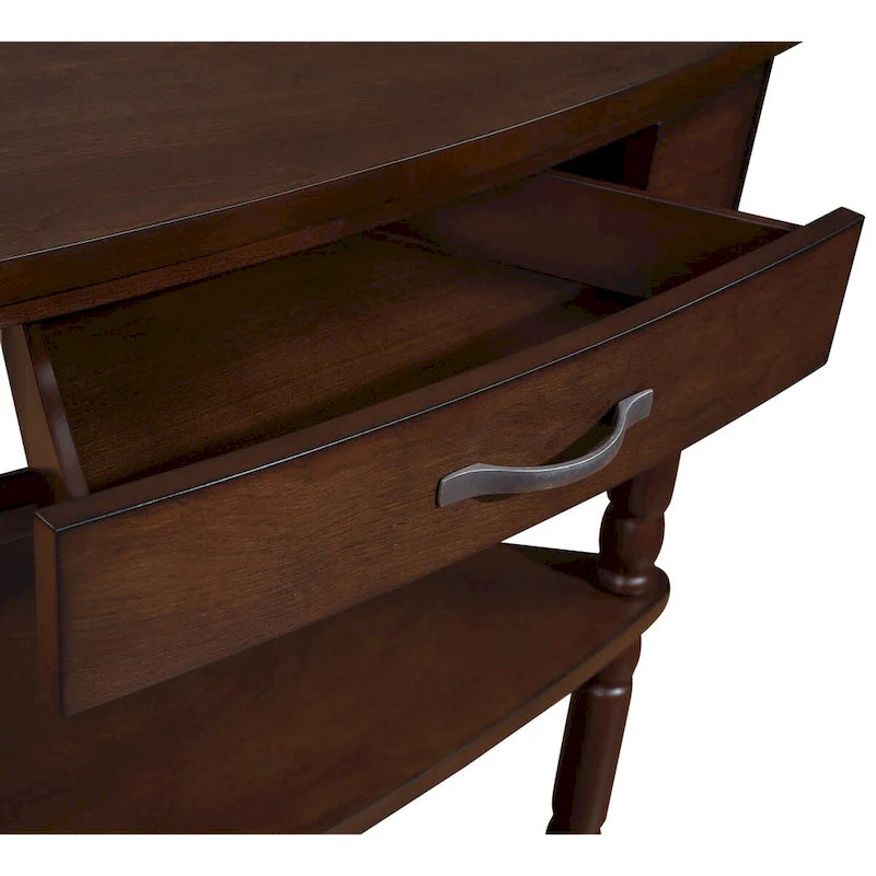 Triangle Corner Table, Wood Side Table for Small Spaces, 3-Tier End Table with Solid Wood Legs