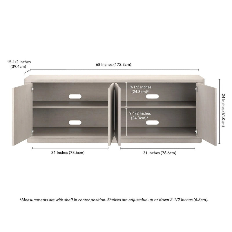 Rectangular TV Stand for TVs up to 75" - 68" Wide