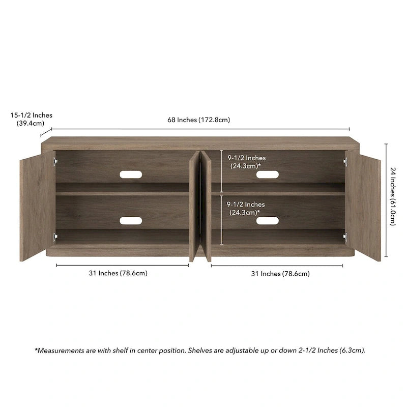 Rectangular TV Stand for TVs up to 75" - 68" Wide