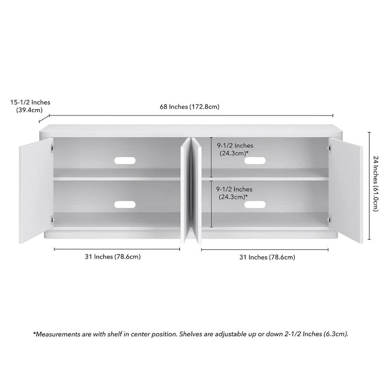 Rectangular TV Stand for TVs up to 75" - 68" Wide