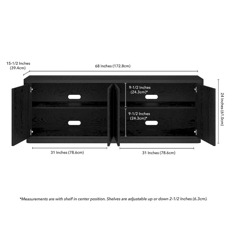 Rectangular TV Stand for TVs up to 75" - 68" Wide