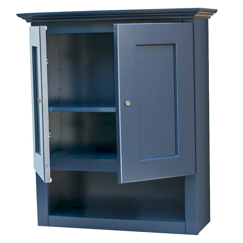 Blue Bathroom Wall Cabinet - 21x26