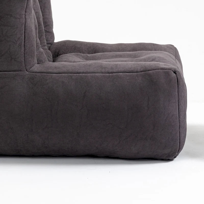 Fluffy Bean Bag Chair, Super Soft Lazy Sofa with Memory Foam and Ottoman, Indoor Modern Bean Bag Chair