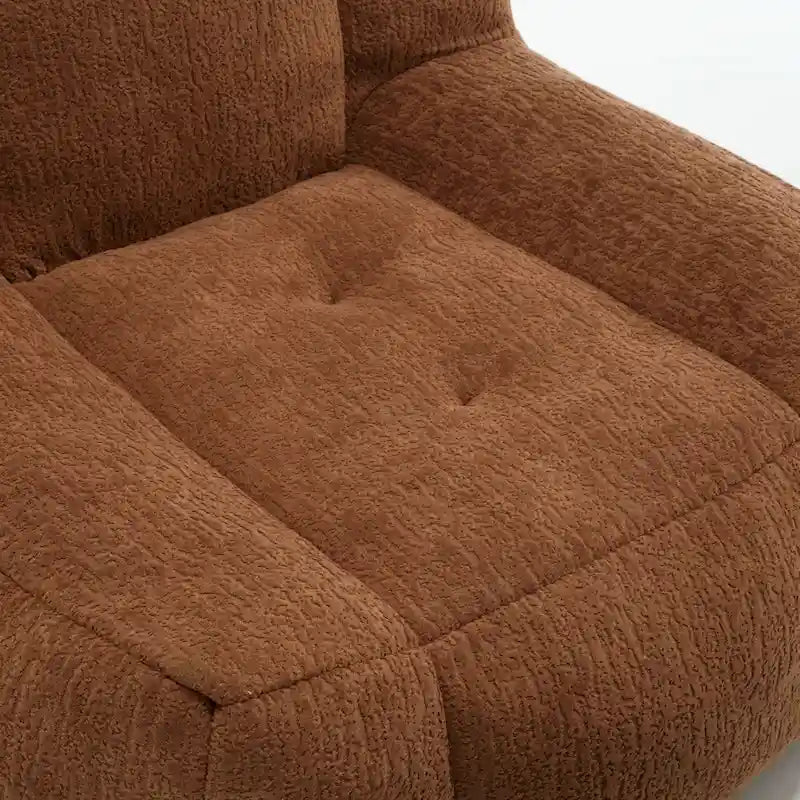 Fluffy Bean Bag Chair, Super Soft Lazy Sofa with Memory Foam and Ottoman, Indoor Modern Bean Bag Chair