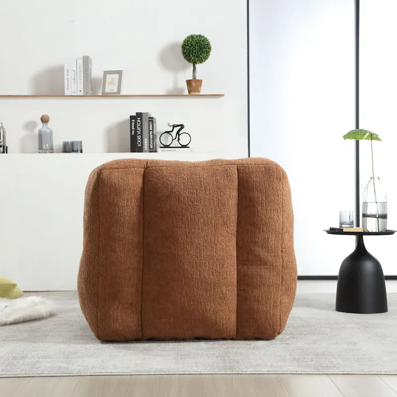 Fluffy Bean Bag Chair, Super Soft Lazy Sofa with Memory Foam and Ottoman, Indoor Modern Bean Bag Chair