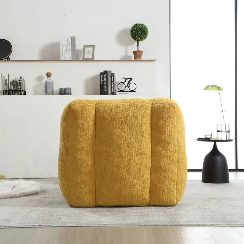 Fluffy Bean Bag Chair, Super Soft Lazy Sofa with Memory Foam and Ottoman, Indoor Modern Bean Bag Chair