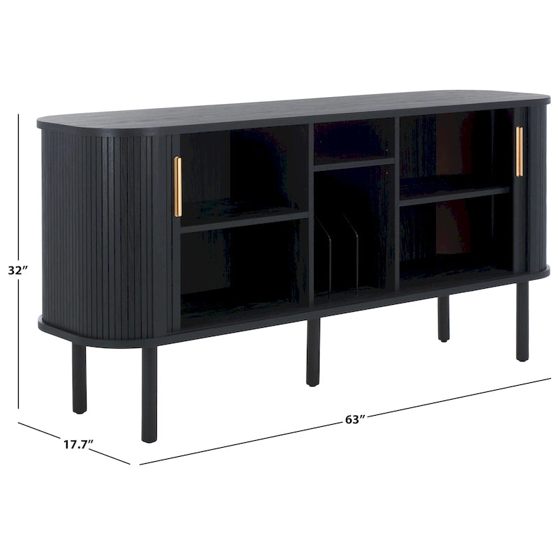 2 Tambour Door Sideboard / Media Stand 63Wx18Dx32H