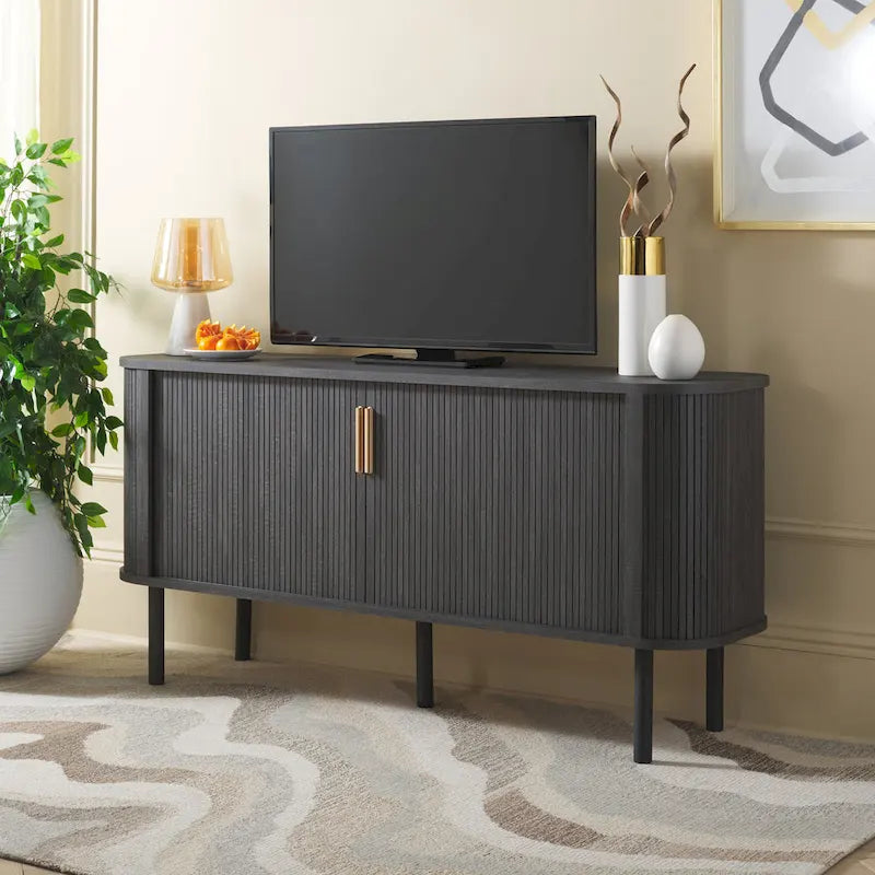2 Tambour Door Sideboard / Media Stand 63Wx18Dx32H