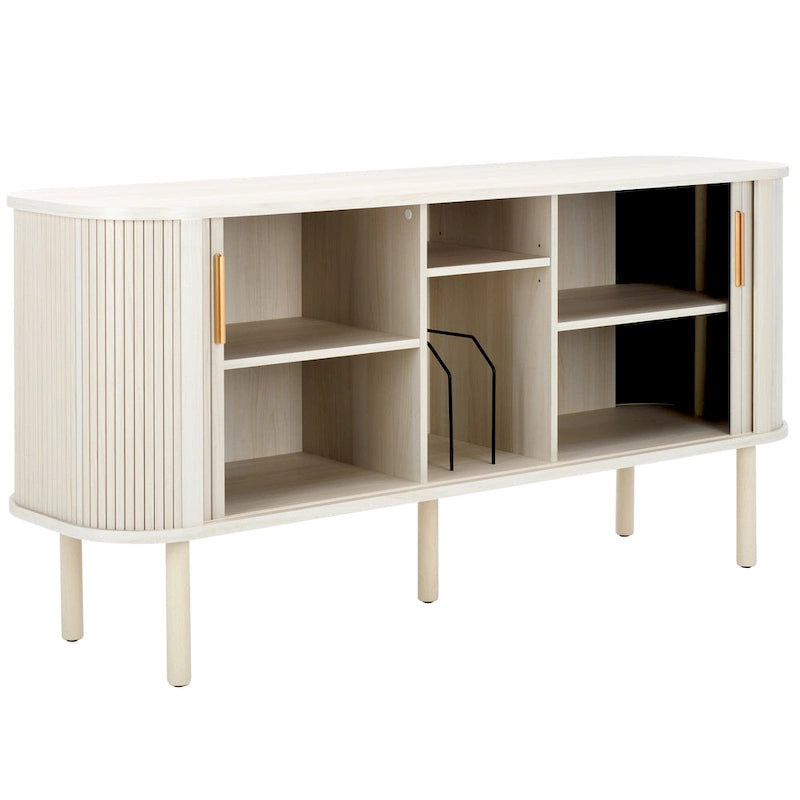 2 Tambour Door Sideboard / Media Stand 63Wx18Dx32H