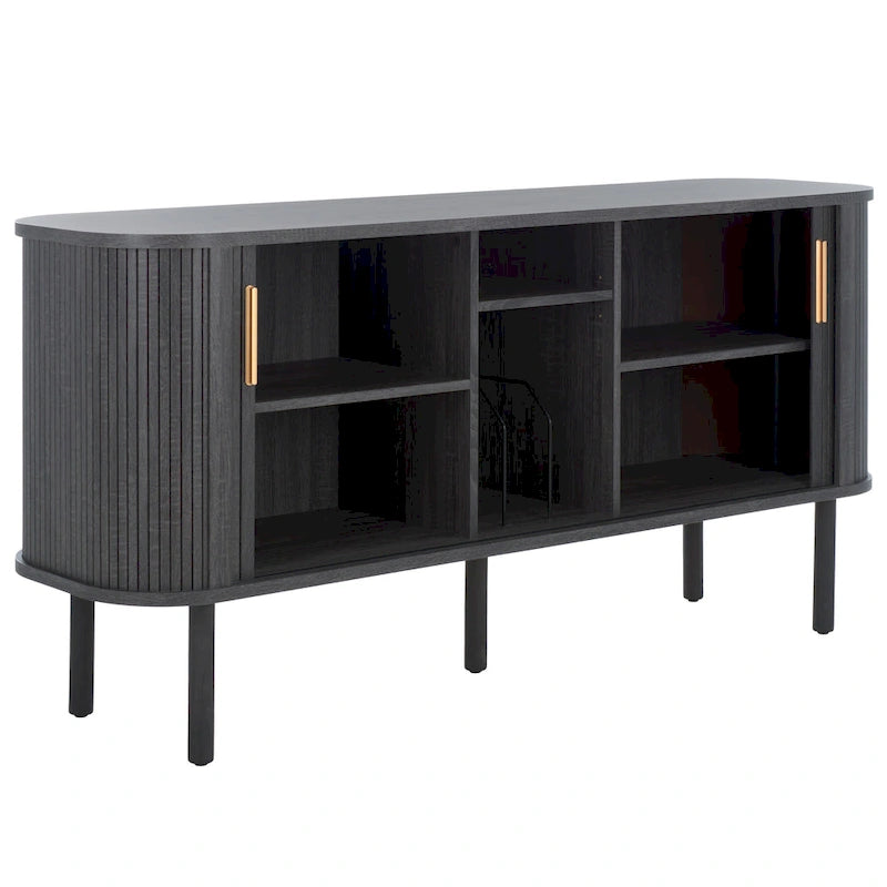 2 Tambour Door Sideboard / Media Stand 63Wx18Dx32H